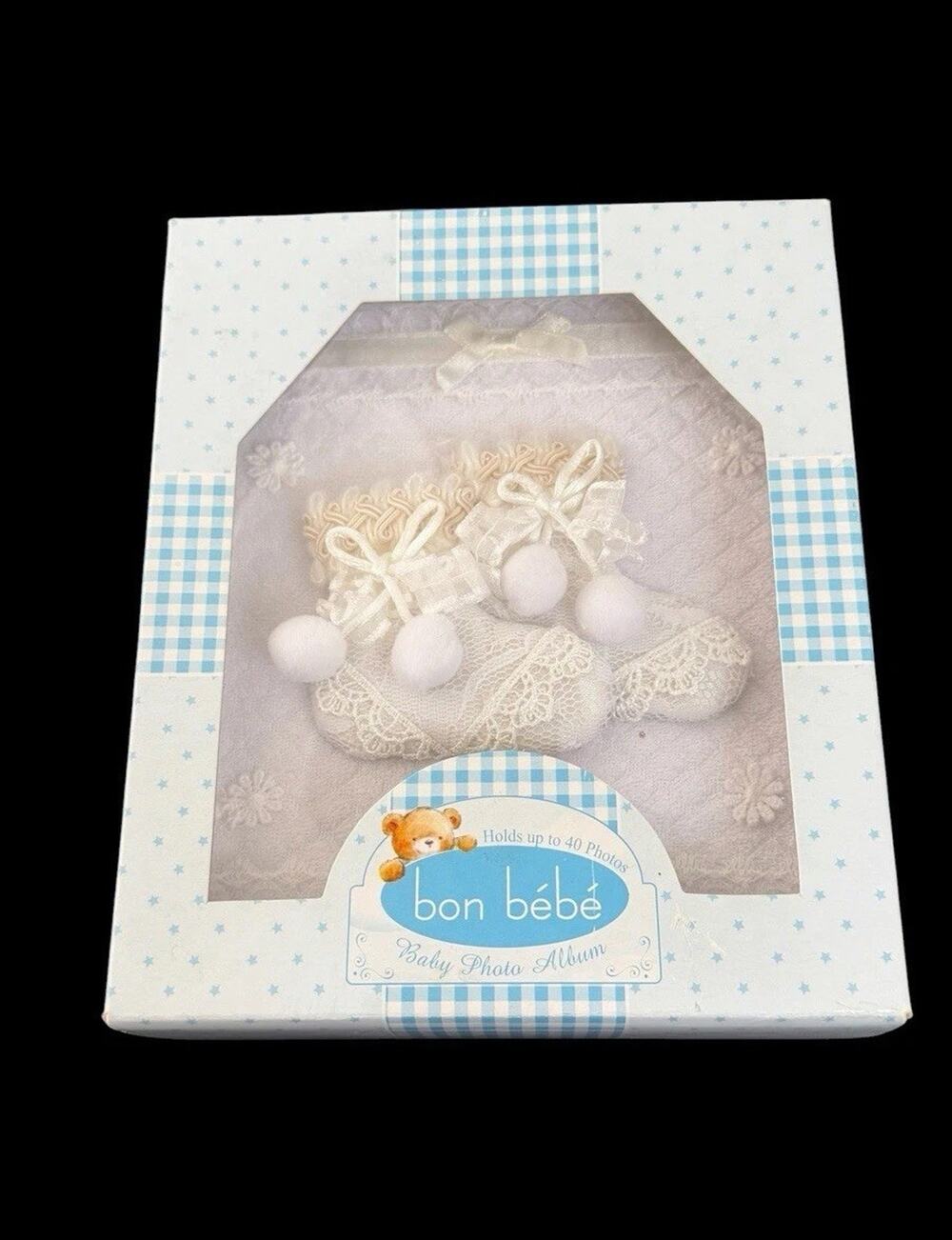 NEW BON BEBE BABY Photo Album Gender Neutral WHITE Heirloom Gift